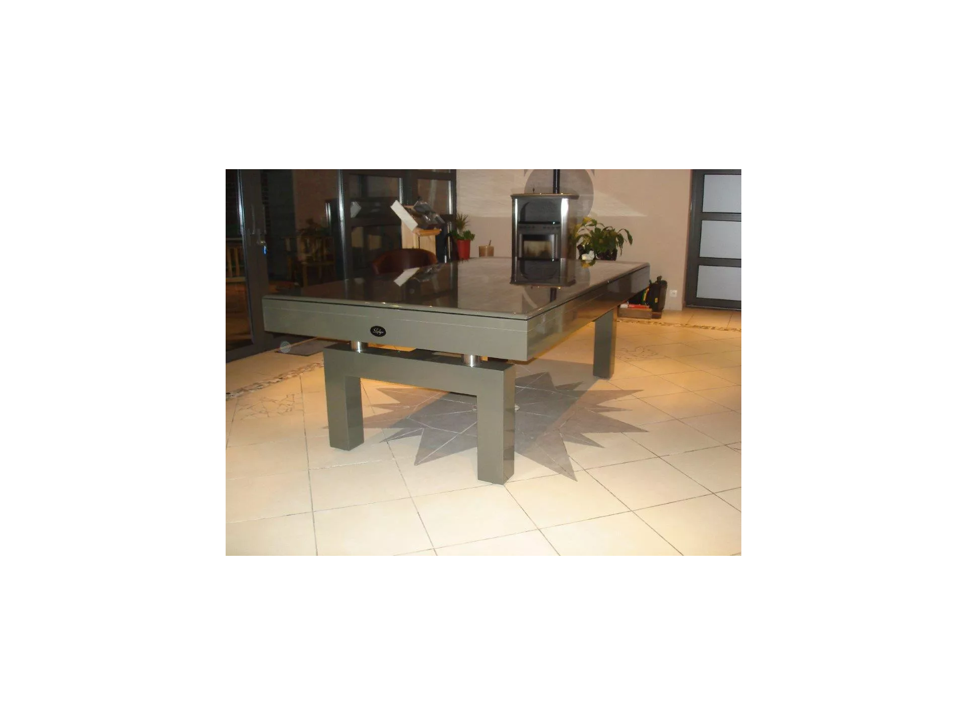 Billard table à manger, avec son plateau table laqué