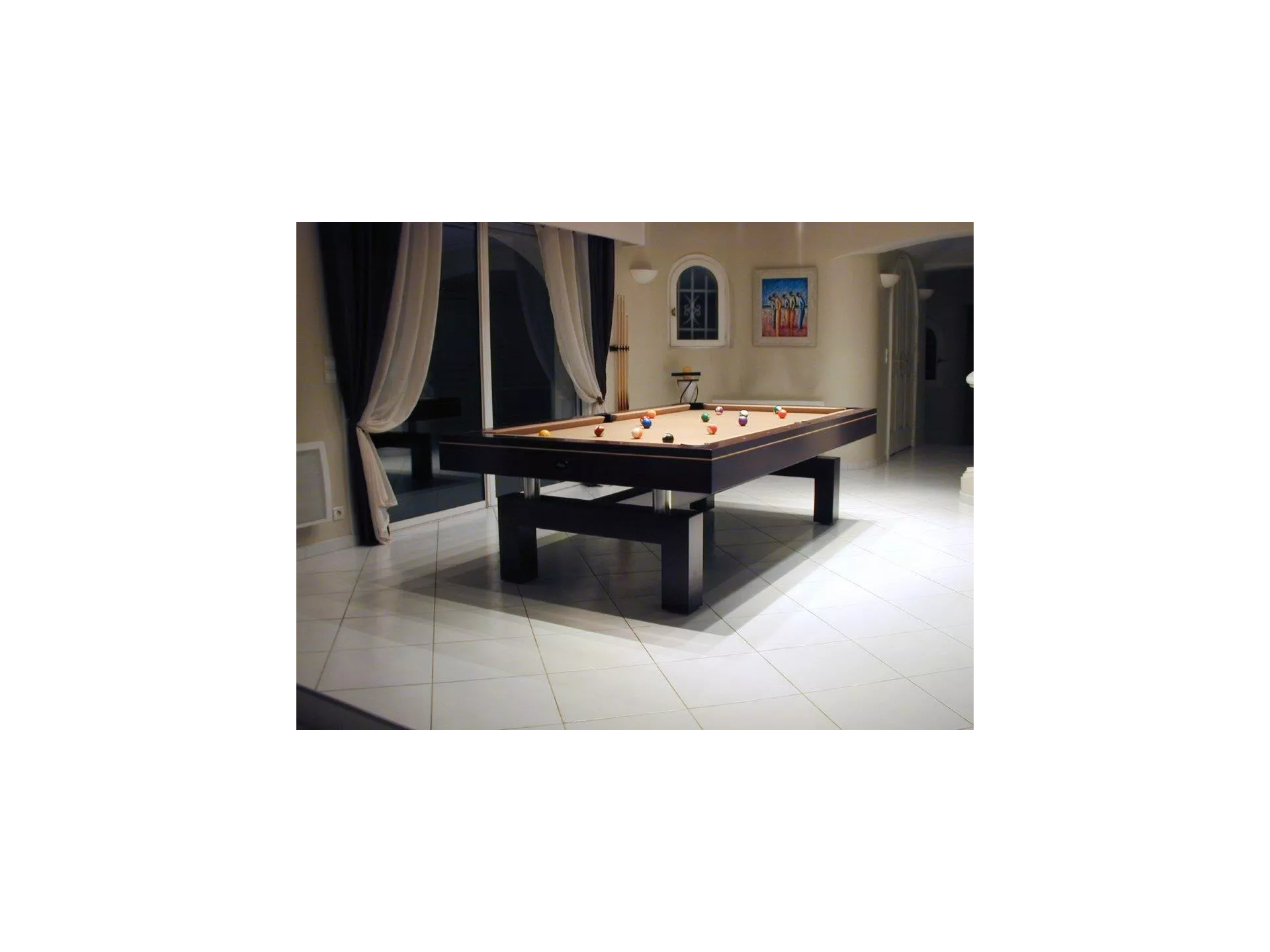 Billard convertible, drap camel