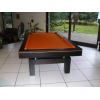 Billard en 2m60, Arcade wengé et drap orange