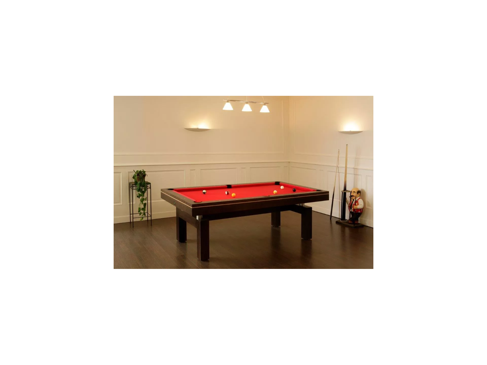 Billard rouge, modèle Arcade billard Lafuge