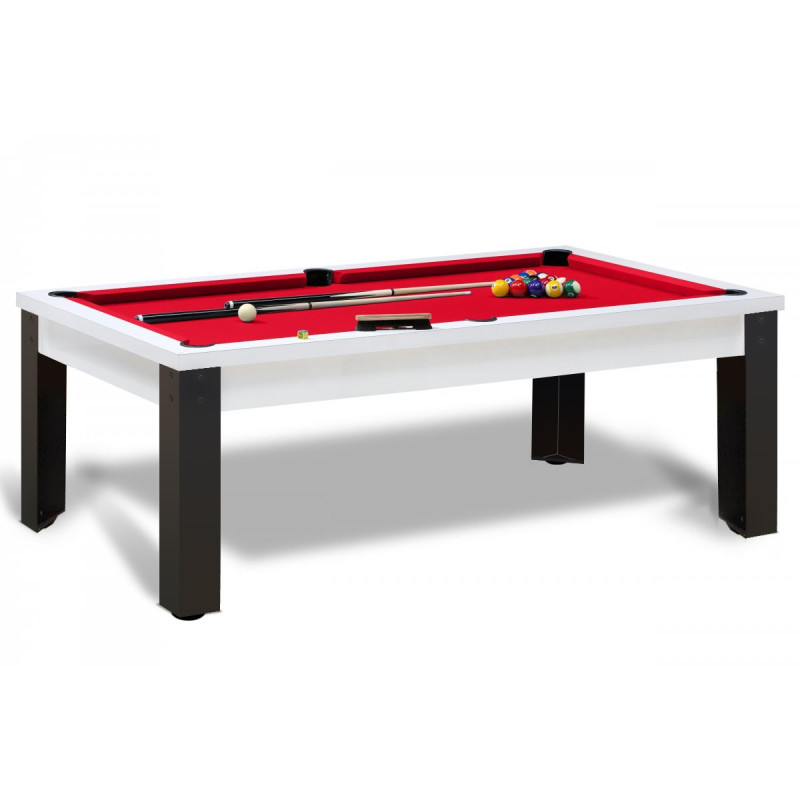 Table billard convertible : Rio pieds métalliques