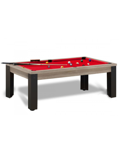 Table billard convertible : Mendoza pieds solides en métal