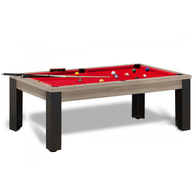 Table billard convertible : Mendoza pieds solides en métal