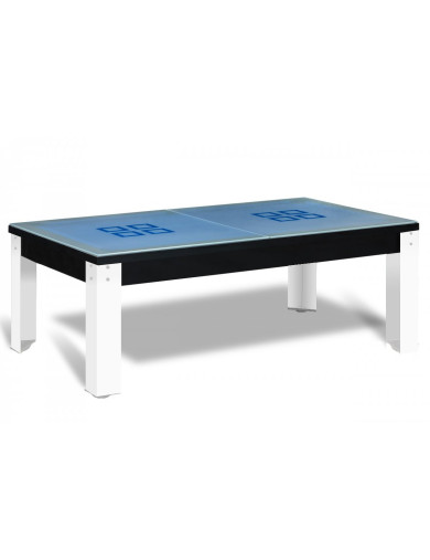 Table à Manger Transformable en Billard 6FT Bois et Pieds Noirs -  Multifonction, Design Élégant