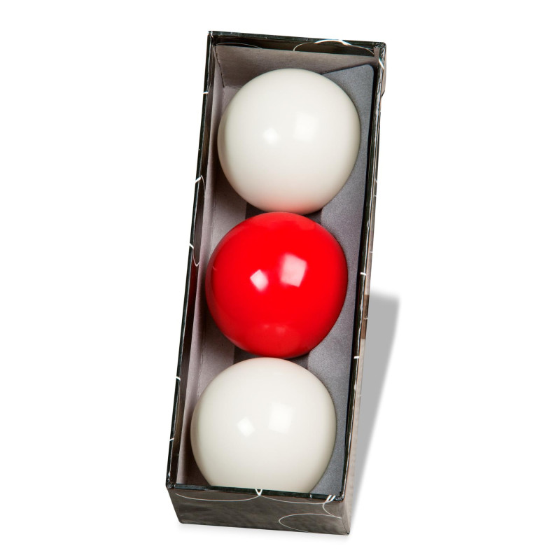 Boules de billard Françaises: 2 blanches + 1 rouge