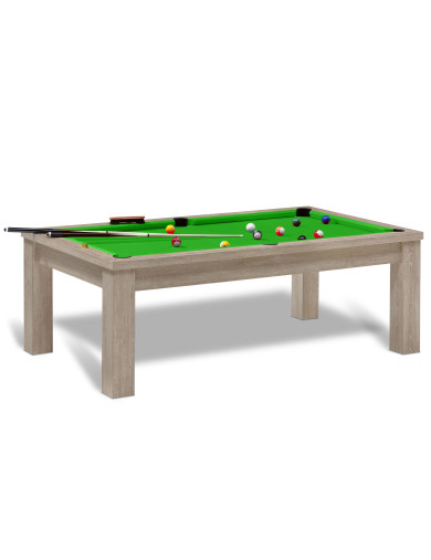 Table billard design (tapis vert pomme)