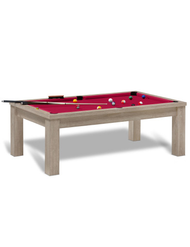 Table transformable billard (tapis rouge)