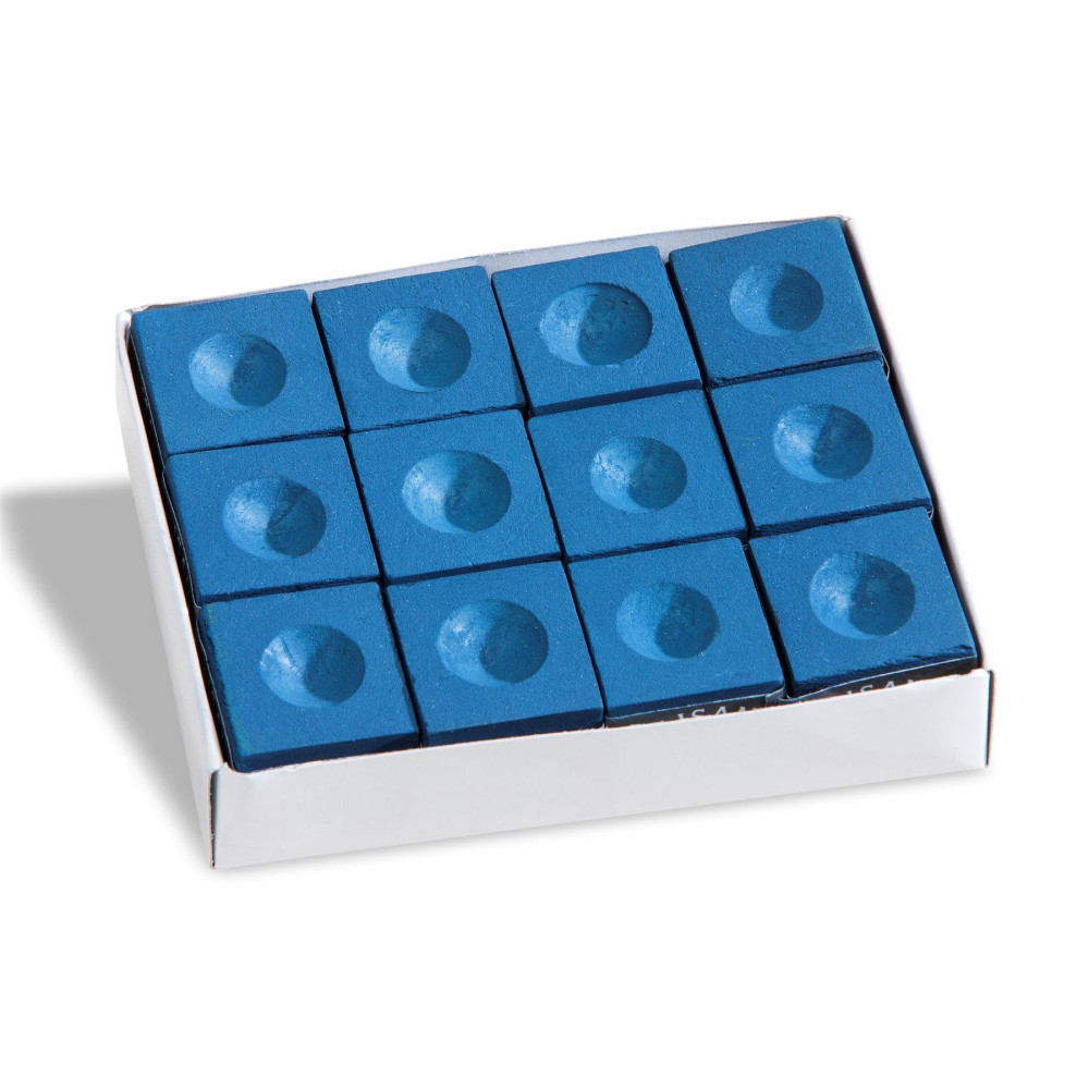 BRUNSWICK craie A Box12 pièces bleu billard craie  – Grandado