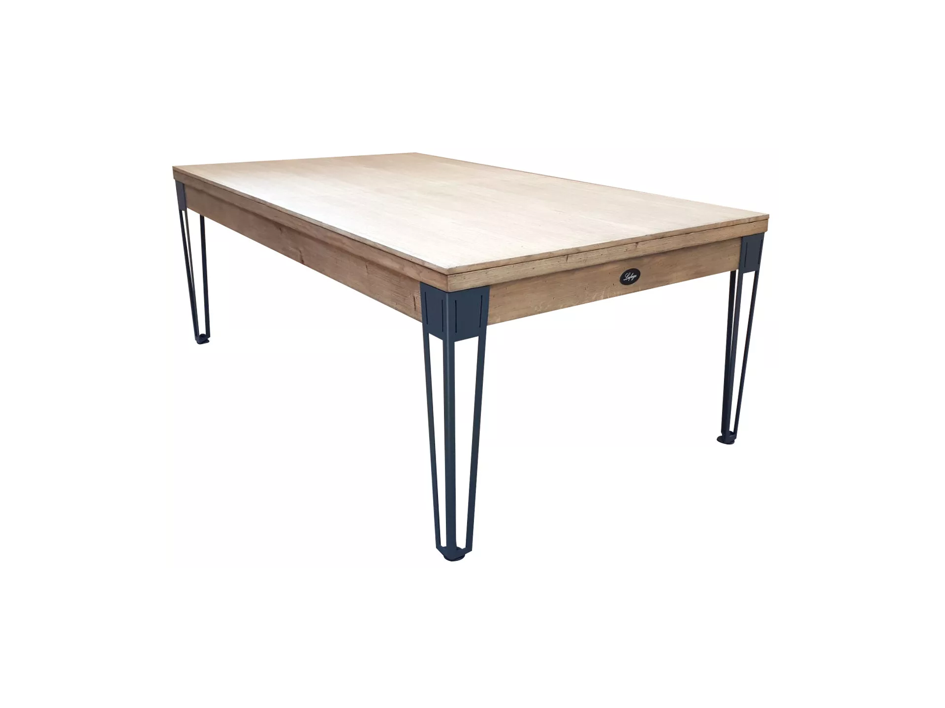 Billard table à manger en bois avec pieds métallique