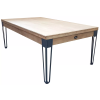 Billard table à manger en bois avec pieds métallique