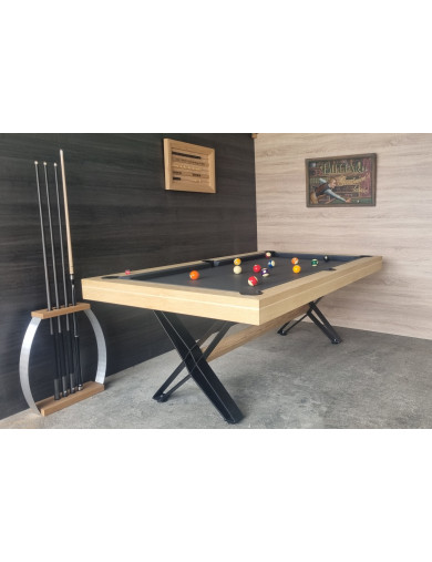 Billard américain convertible en table