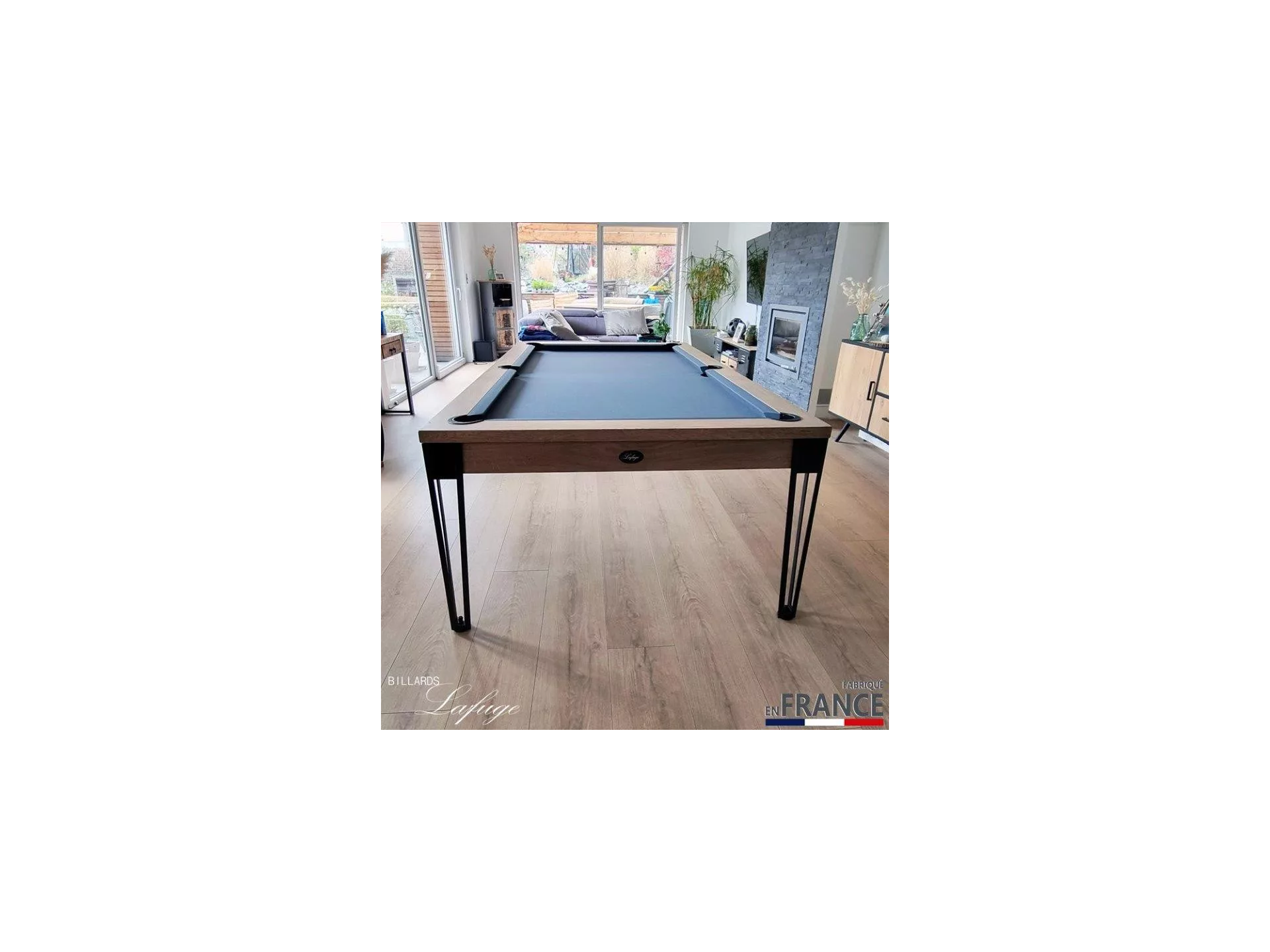 Table billard industriel Alpha avec pieds métallique