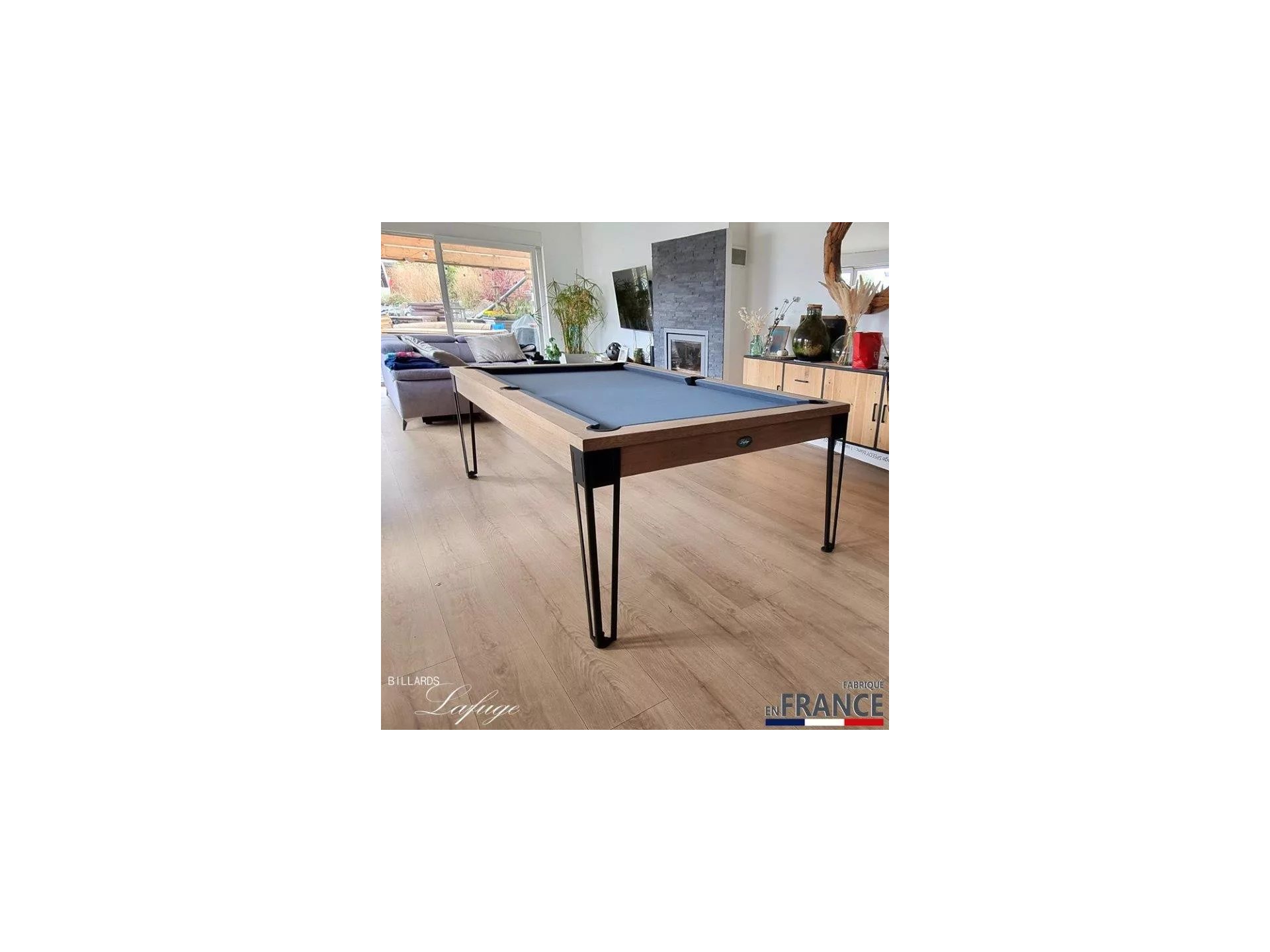 Table billard industriel Alpha avec pieds métallique