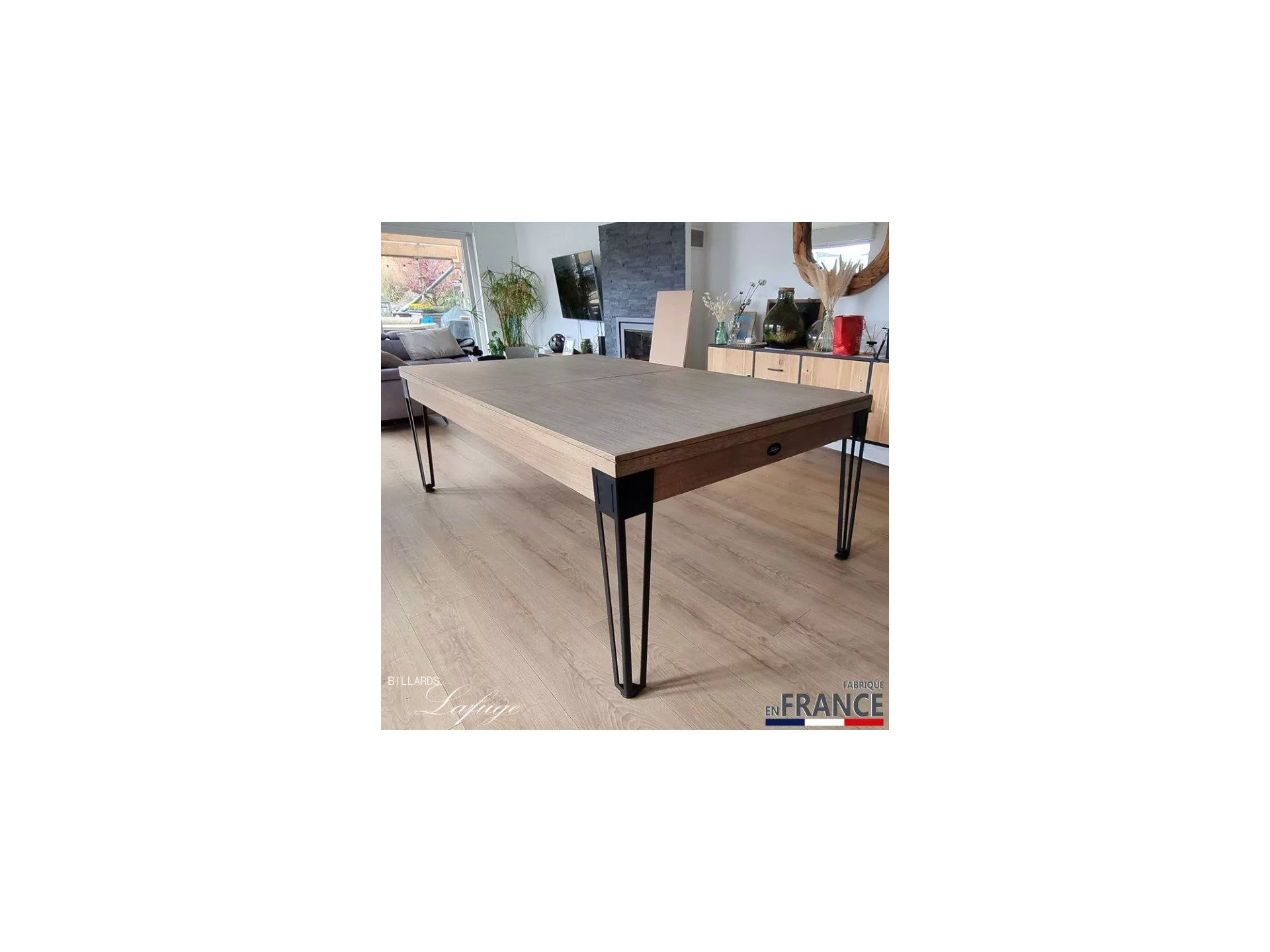 Table billard industriel Alpha avec pieds métallique