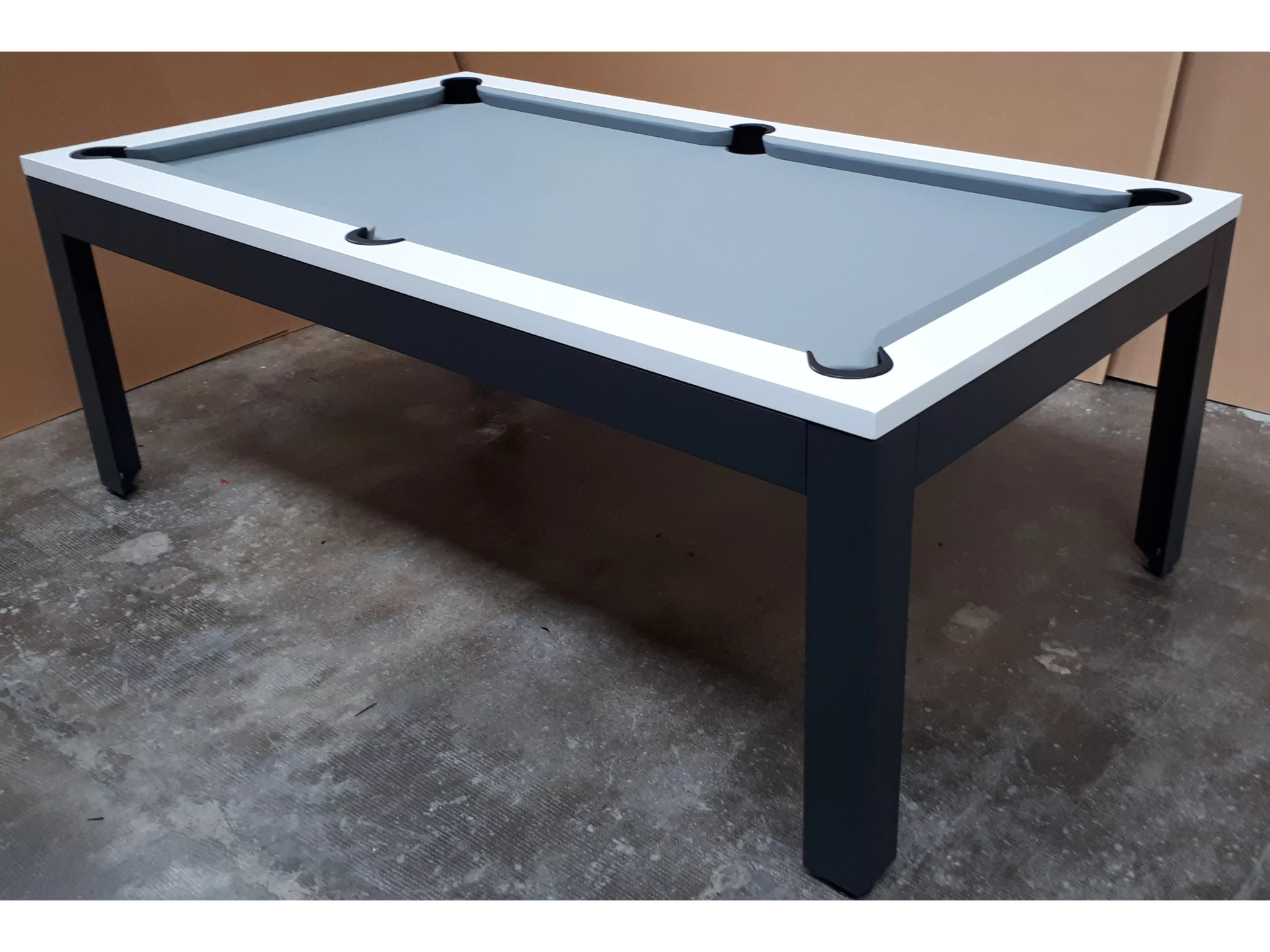 Table billard convertible : Beaubourg Lafuge style billard industriel