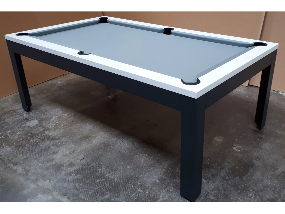 Table billard convertible : Beaubourg Lafuge style billard industriel