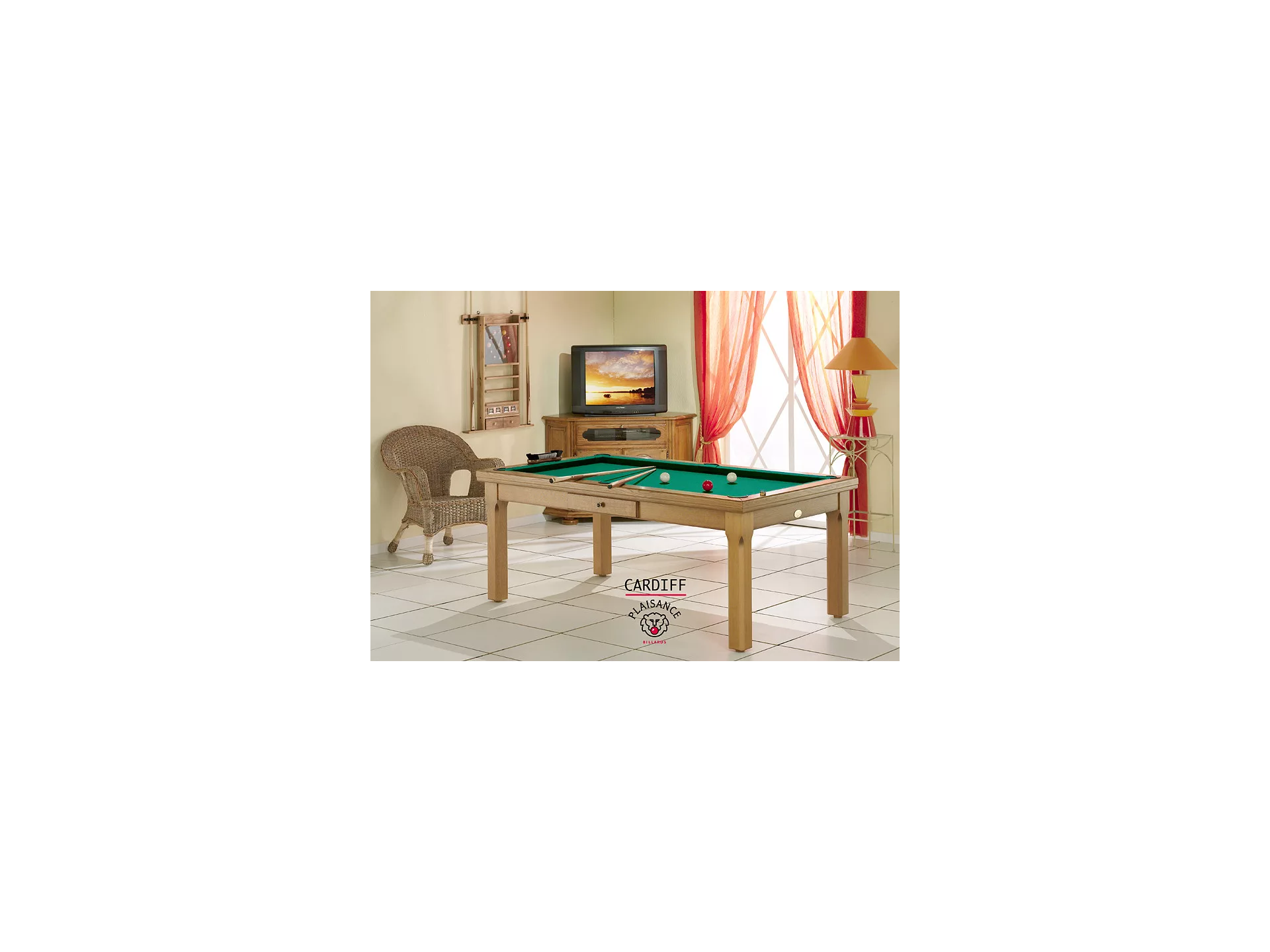 Billard chêne NEUF en 1,90 m gamme Prestige