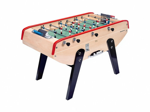 Baby foot Bonzini B60: monnayeur, hêtre massif | Billard De France