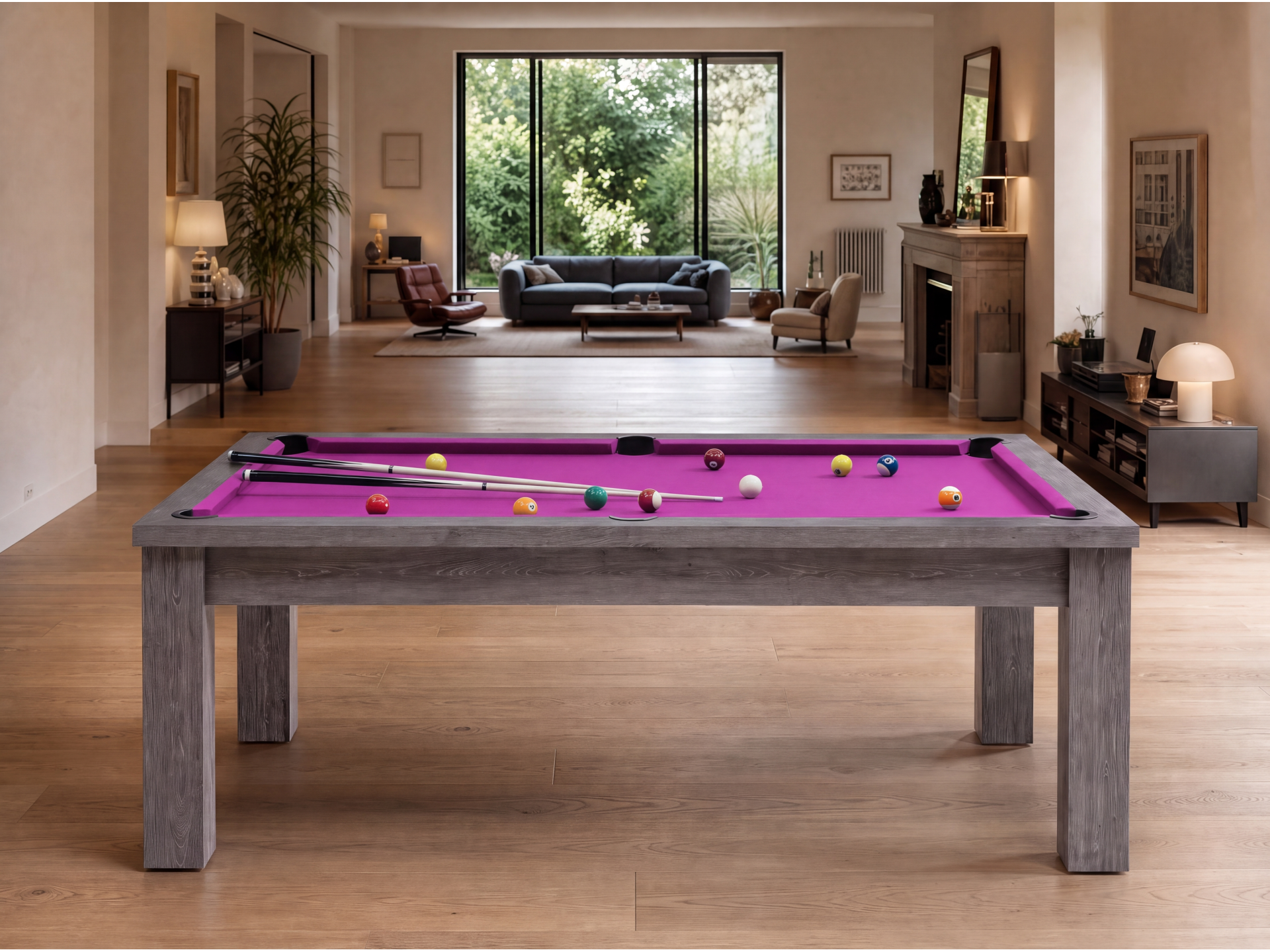 Table billard transformable américain et pool : Bogota