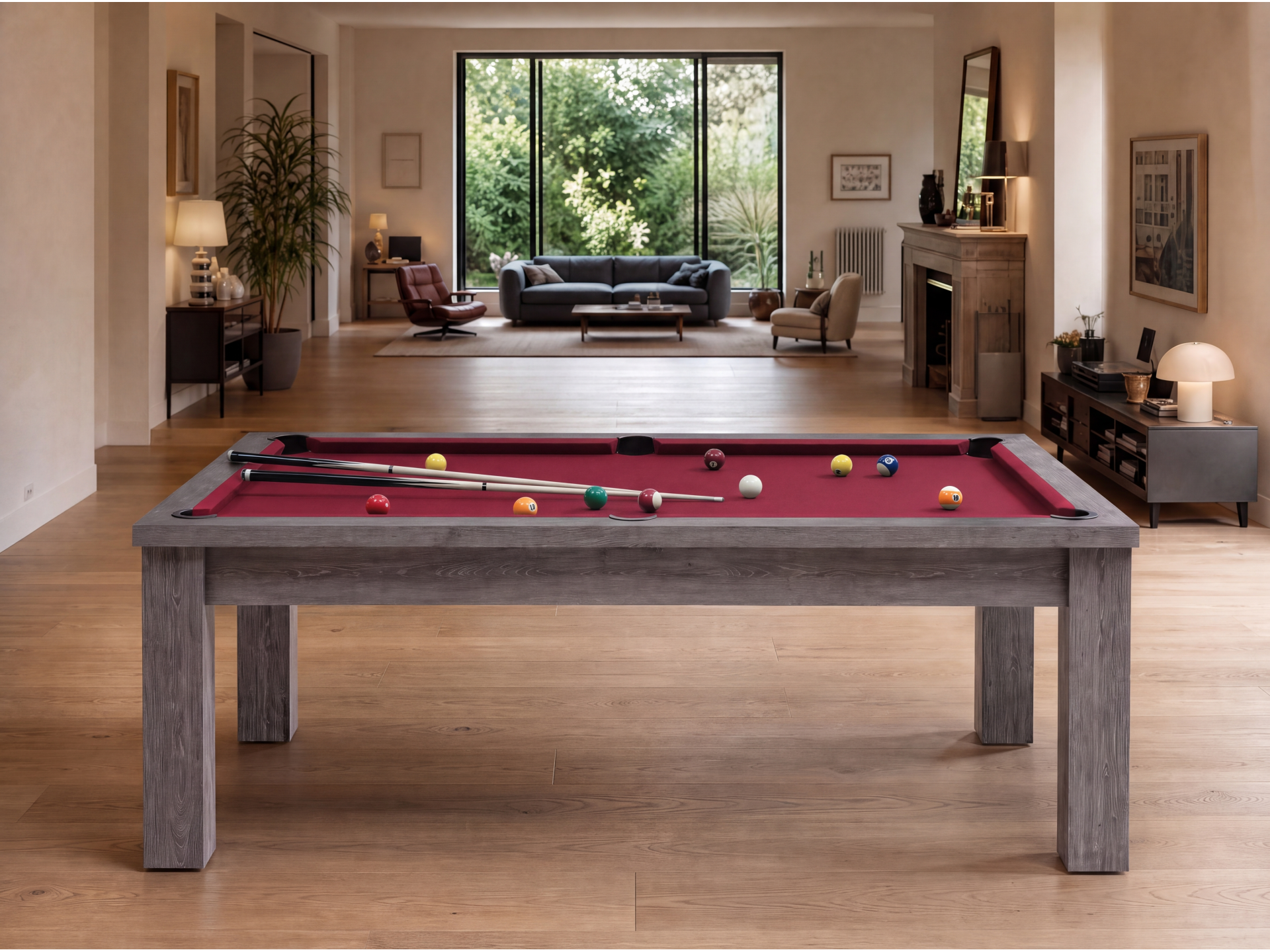 Table billard transformable américain et pool : Bogota