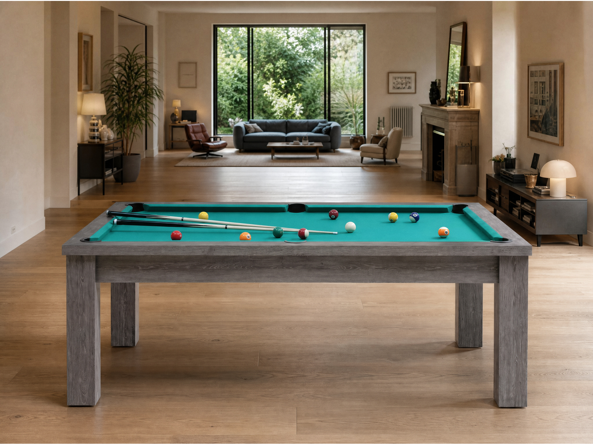 Table billard transformable américain et pool : Bogota