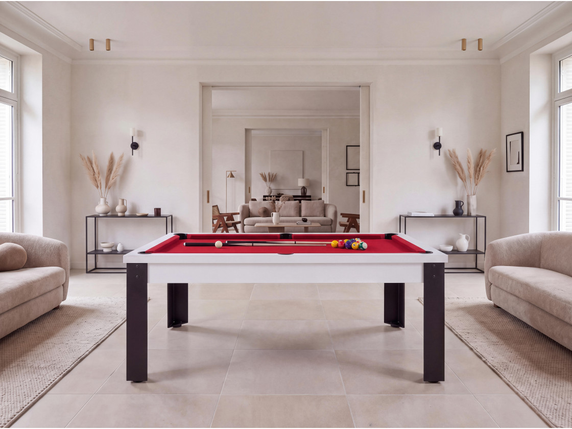 Table billard convertible avec pieds métalliques : Rio