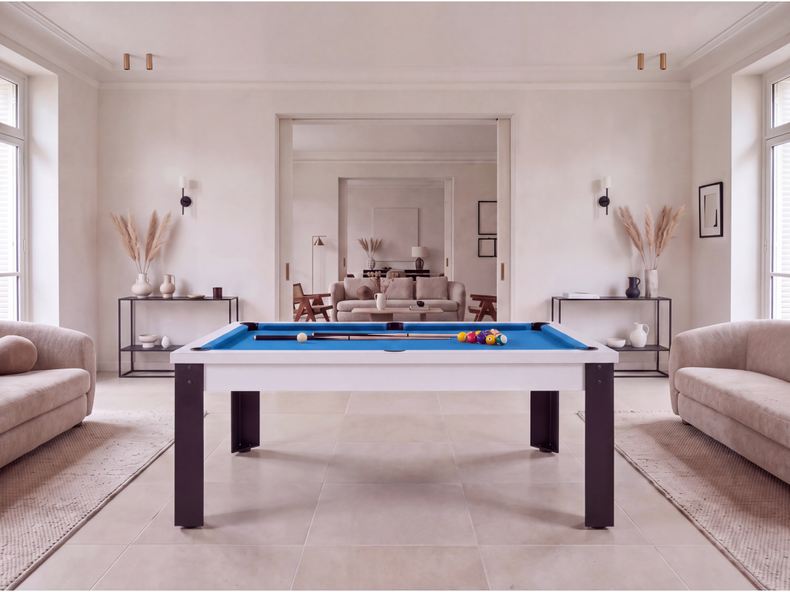 Table billard convertible avec pieds métalliques : Rio