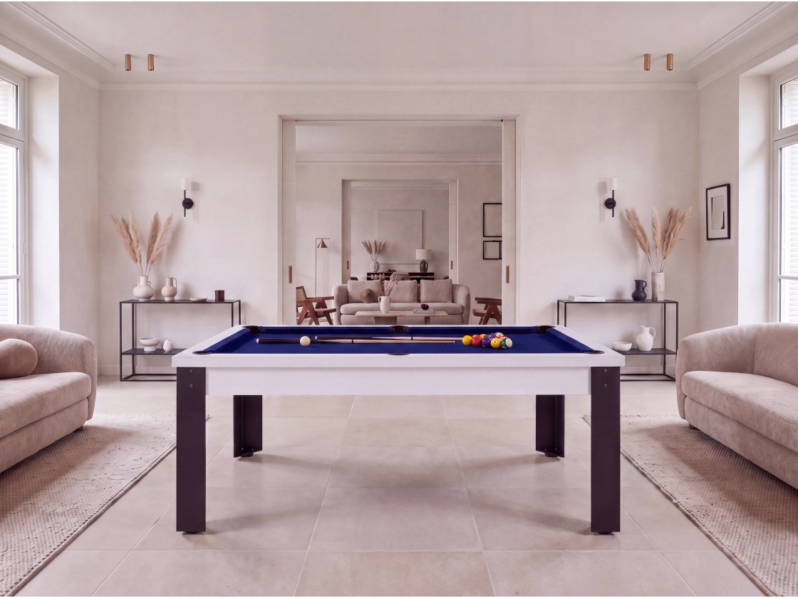 Table billard convertible avec pieds métalliques : Rio
