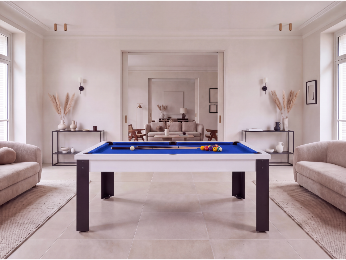 Table billard convertible avec pieds métalliques : Rio