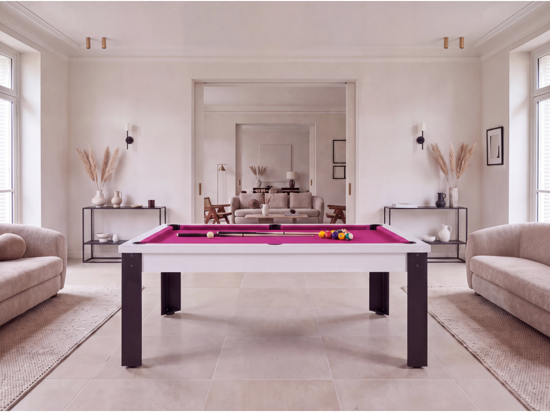 Table billard convertible avec pieds métalliques : Rio