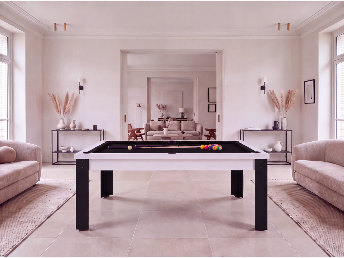 Table billard convertible avec pieds métalliques : Rio