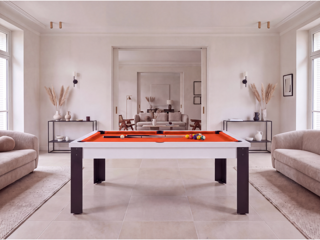 Table billard convertible avec pieds métalliques : Rio