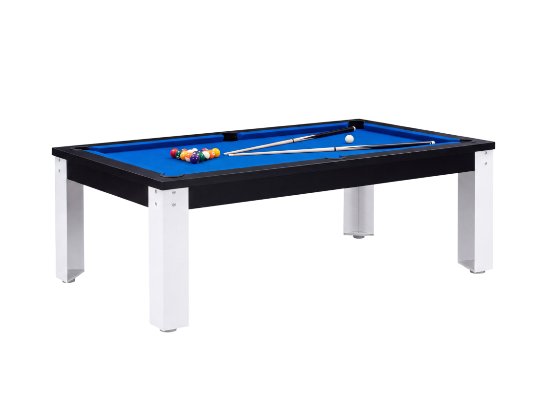 Table billard convertible industriel avec pieds métalliques
