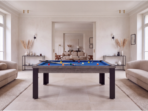 Table billard convertible américain, anglais, français - Bogota métallique