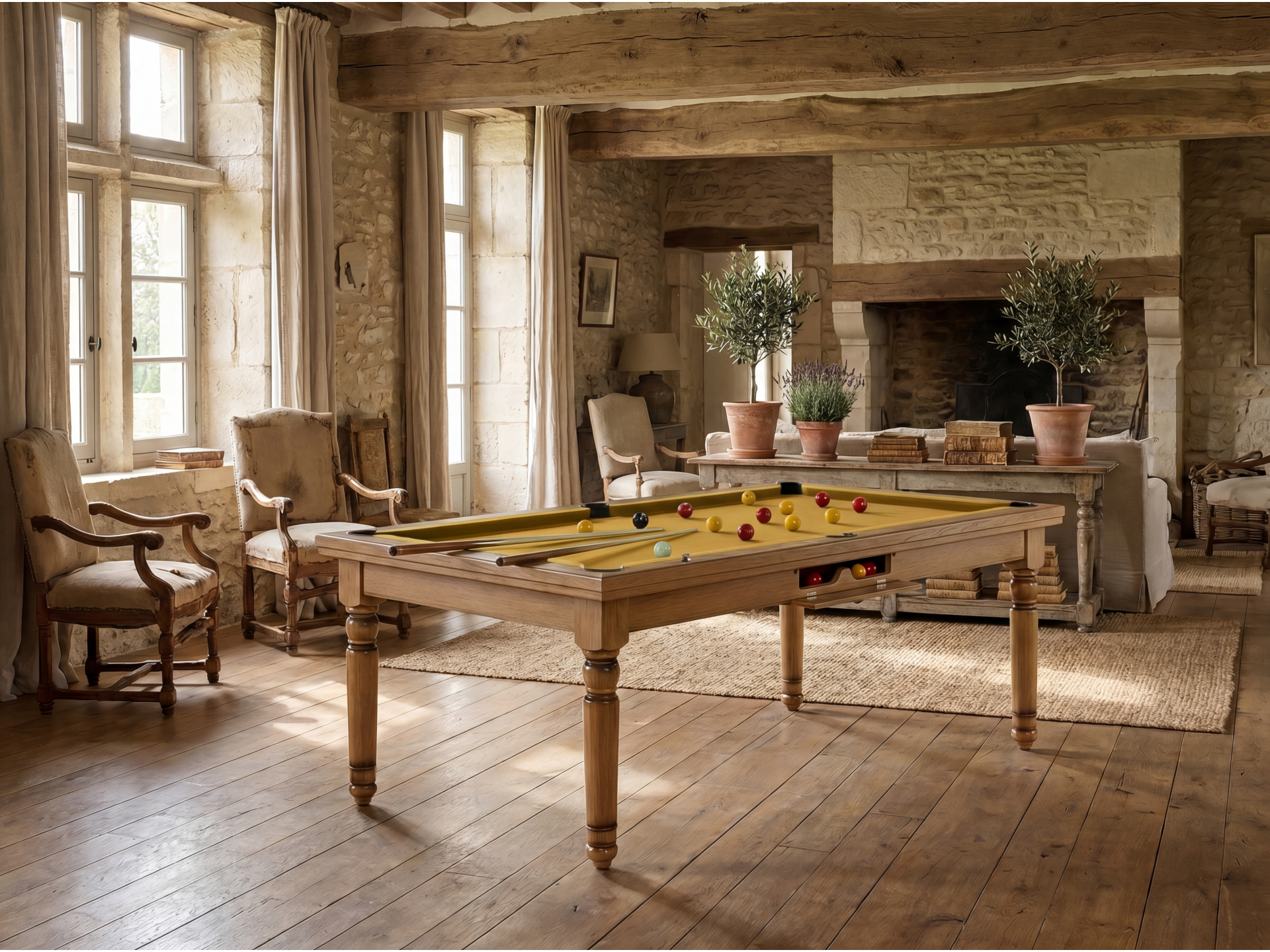 Billard américain, carambole et pool Douvres convertible dinatoire | Billards de France