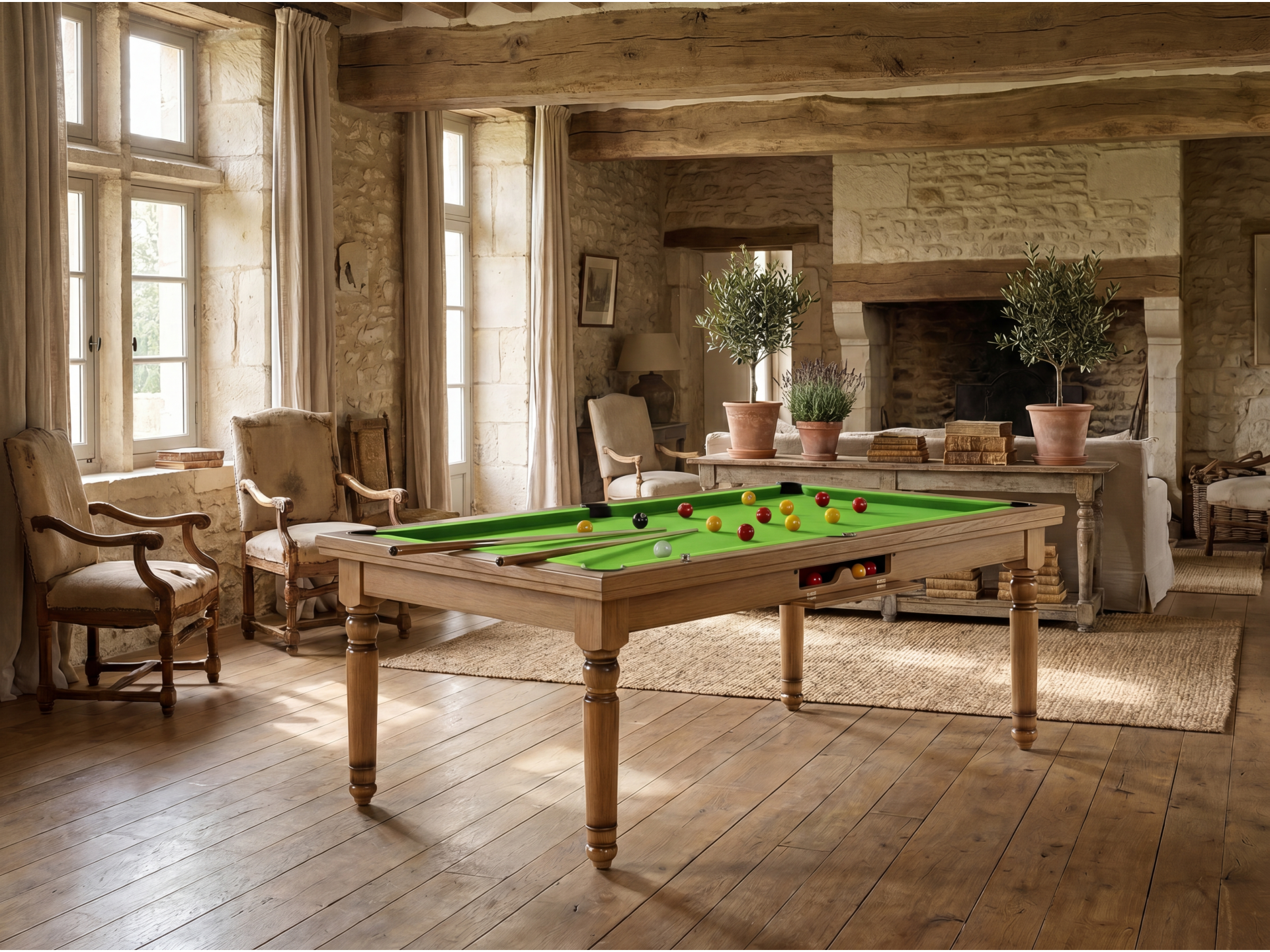 Billard américain, carambole et pool Douvres convertible dinatoire | Billards de France