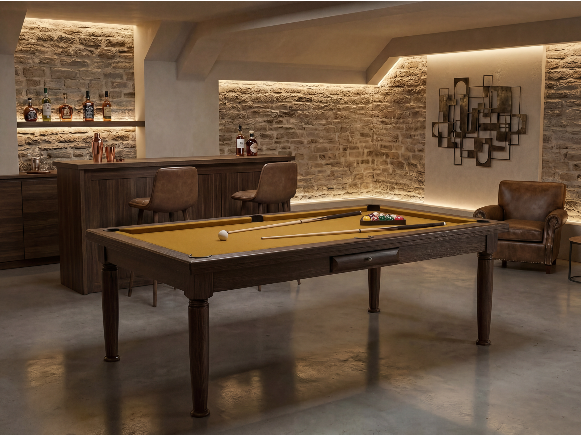 Billard américain convertible français et anglais : Rotterdam Wengé | Billards de France