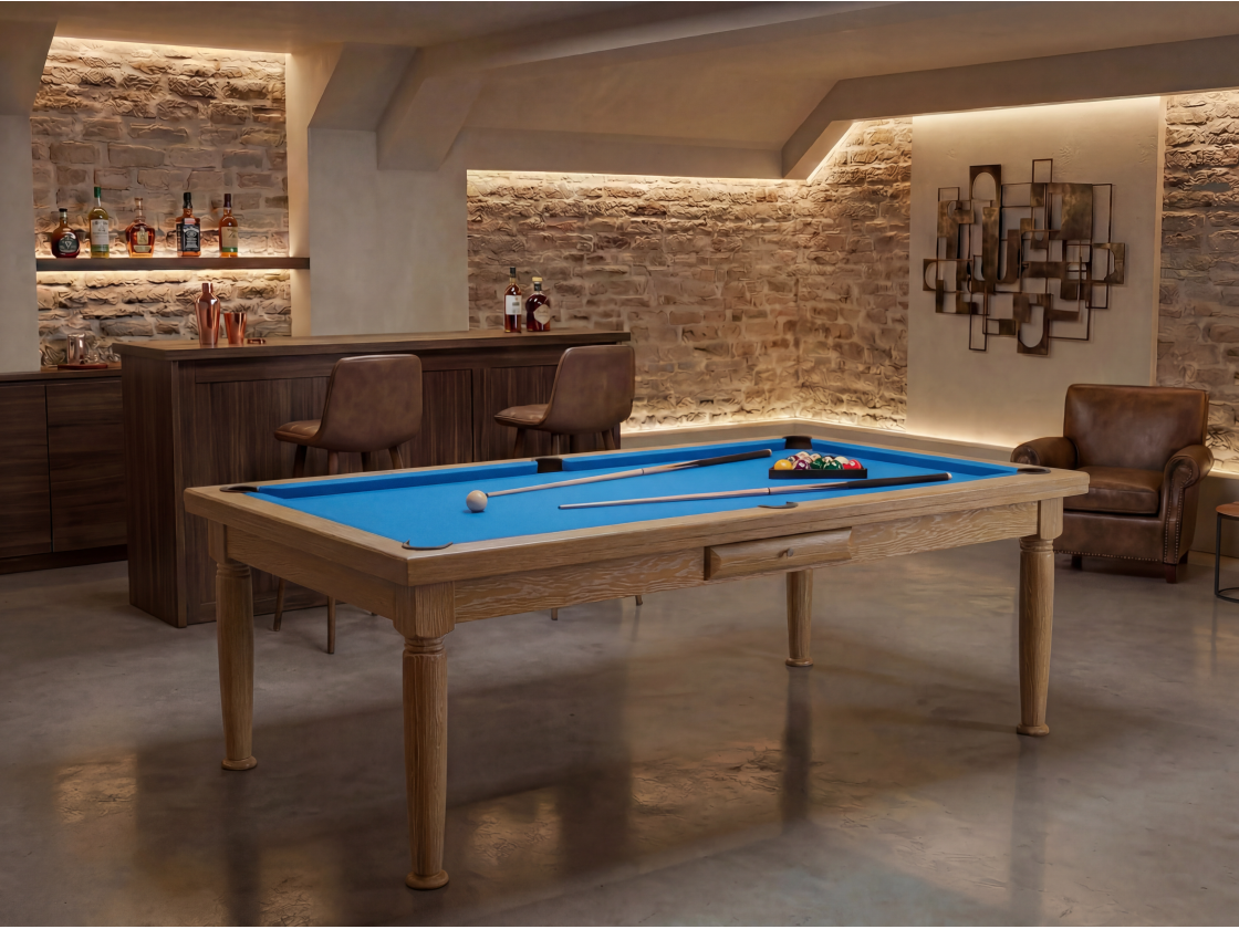 Billard table à manger : Rotterdam blanchi | Billards de France