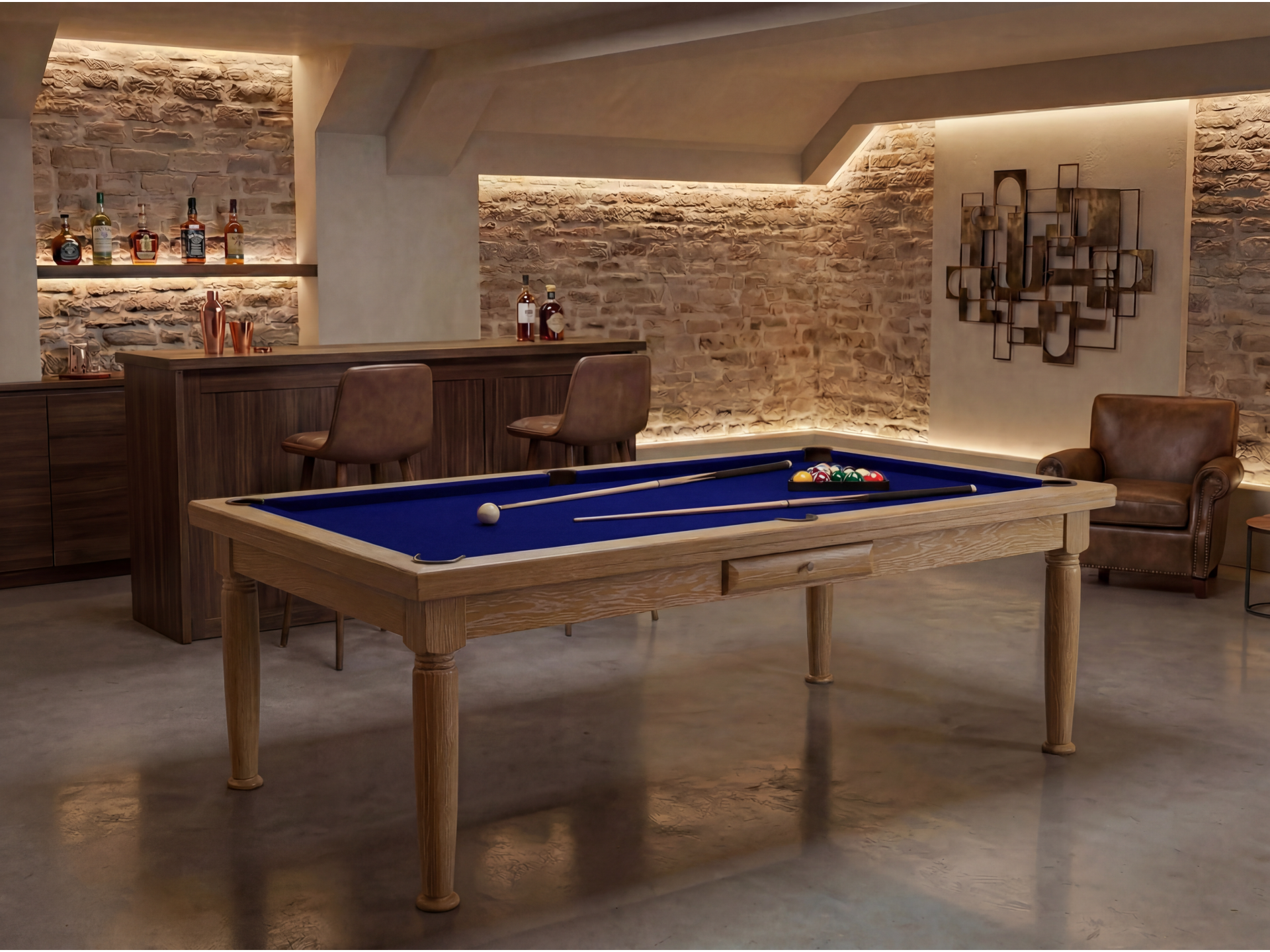Billard table à manger : Rotterdam blanchi | Billards de France