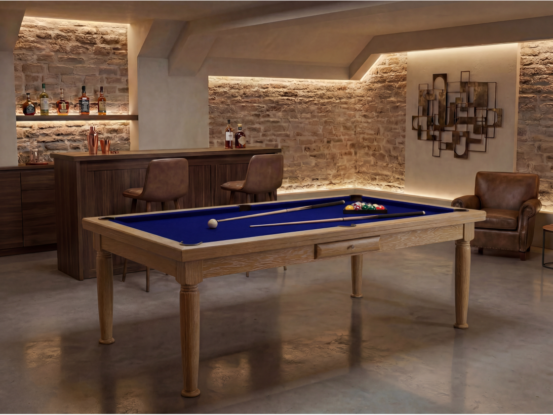 Billard table à manger : Rotterdam blanchi | Billards de France