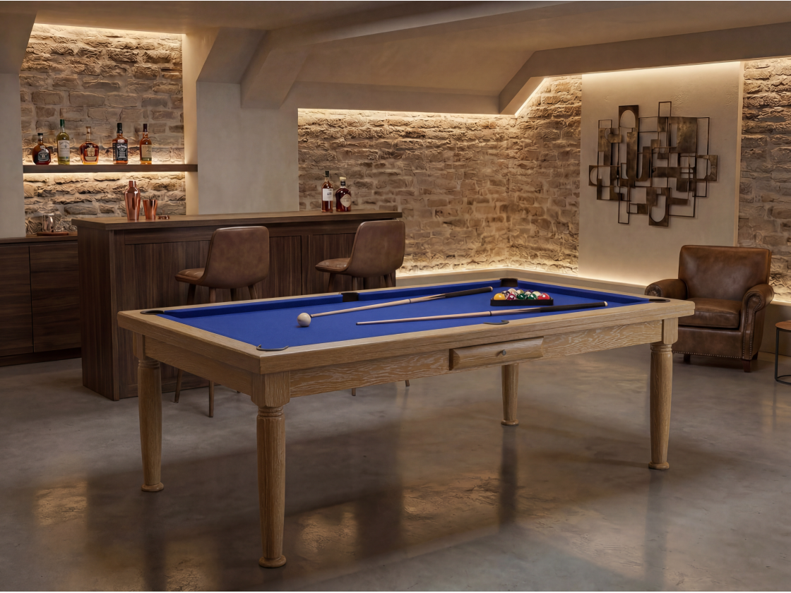 Billard table à manger : Rotterdam blanchi | Billards de France