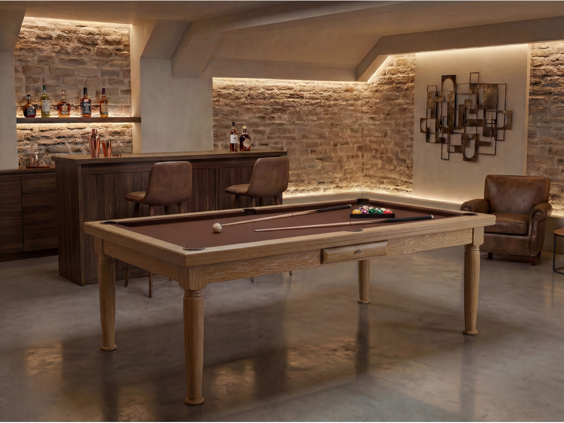 Billard table à manger : Rotterdam blanchi | Billards de France