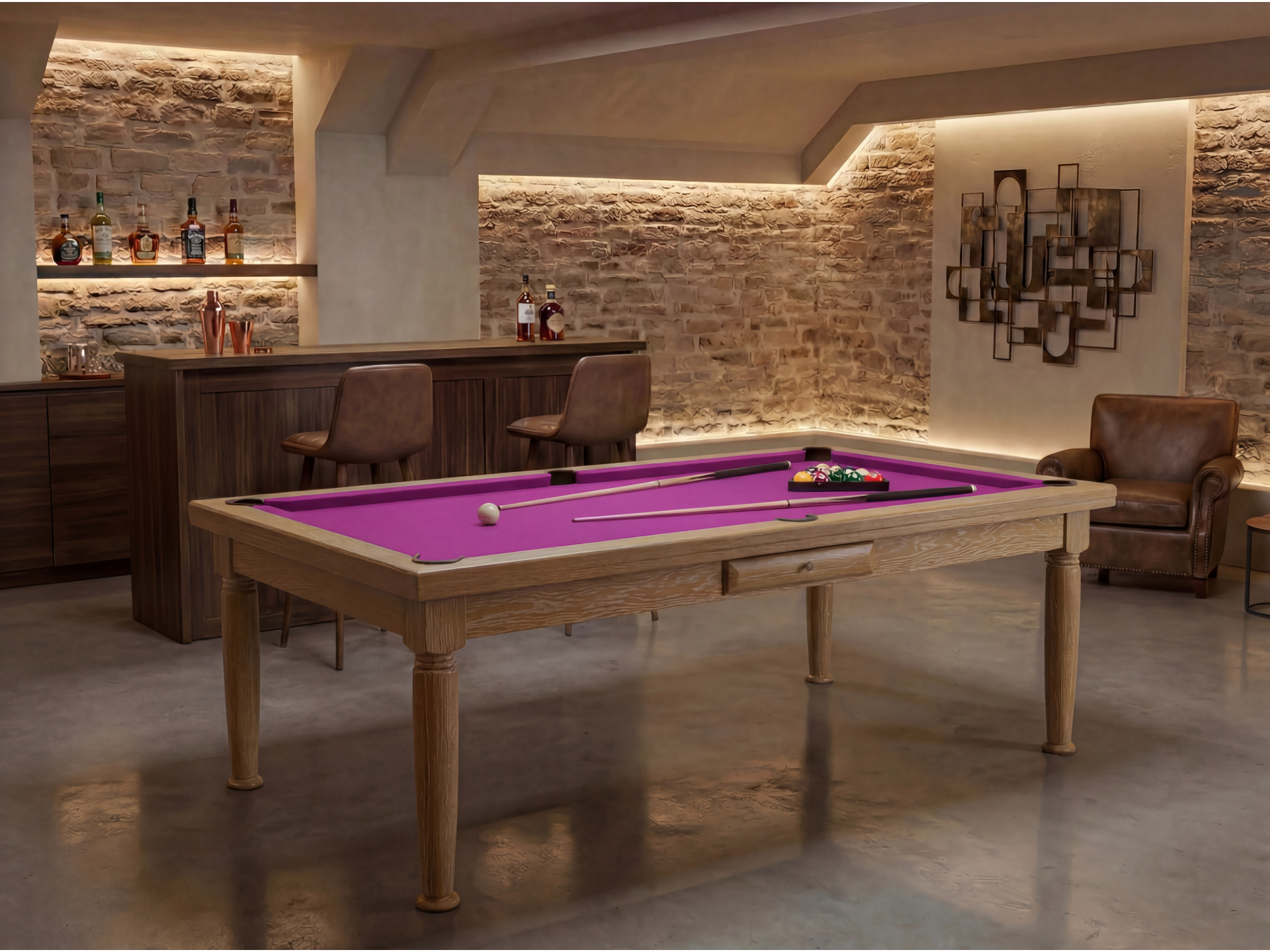 Billard table à manger : Rotterdam blanchi | Billards de France