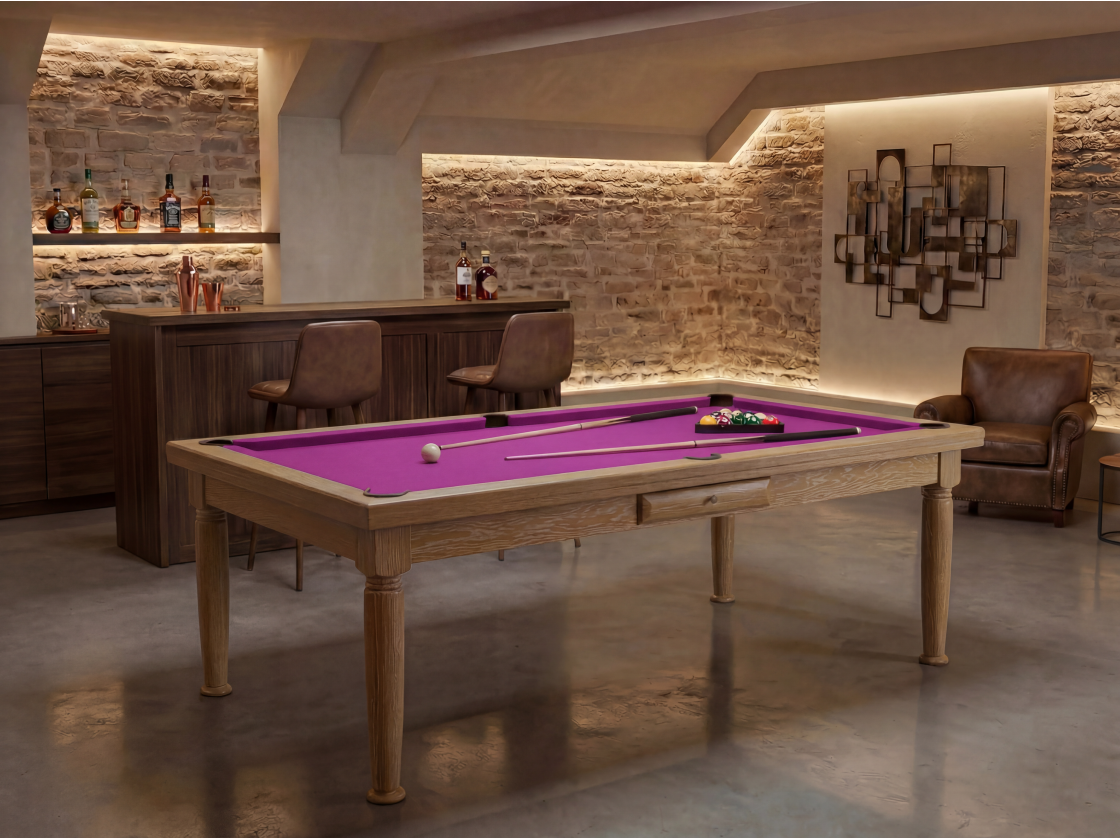 Billard table à manger : Rotterdam blanchi | Billards de France
