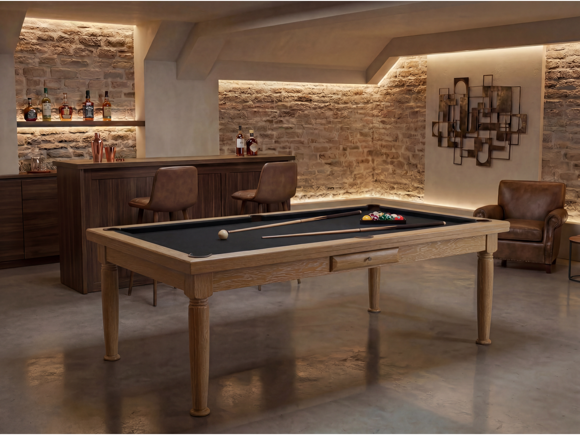 Billard table à manger : Rotterdam blanchi | Billards de France