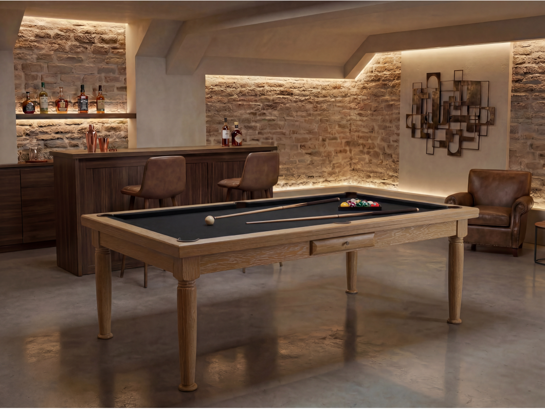Billard table à manger : Rotterdam blanchi | Billards de France