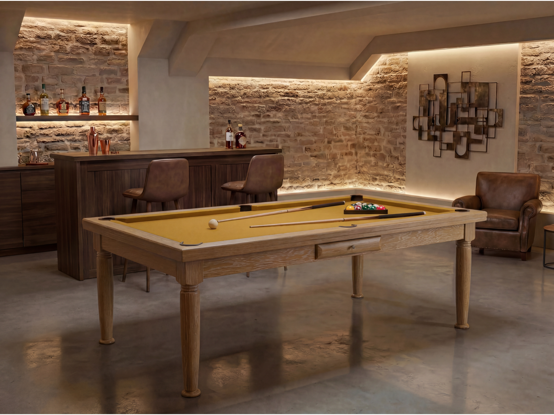 Billard table à manger : Rotterdam blanchi | Billards de France