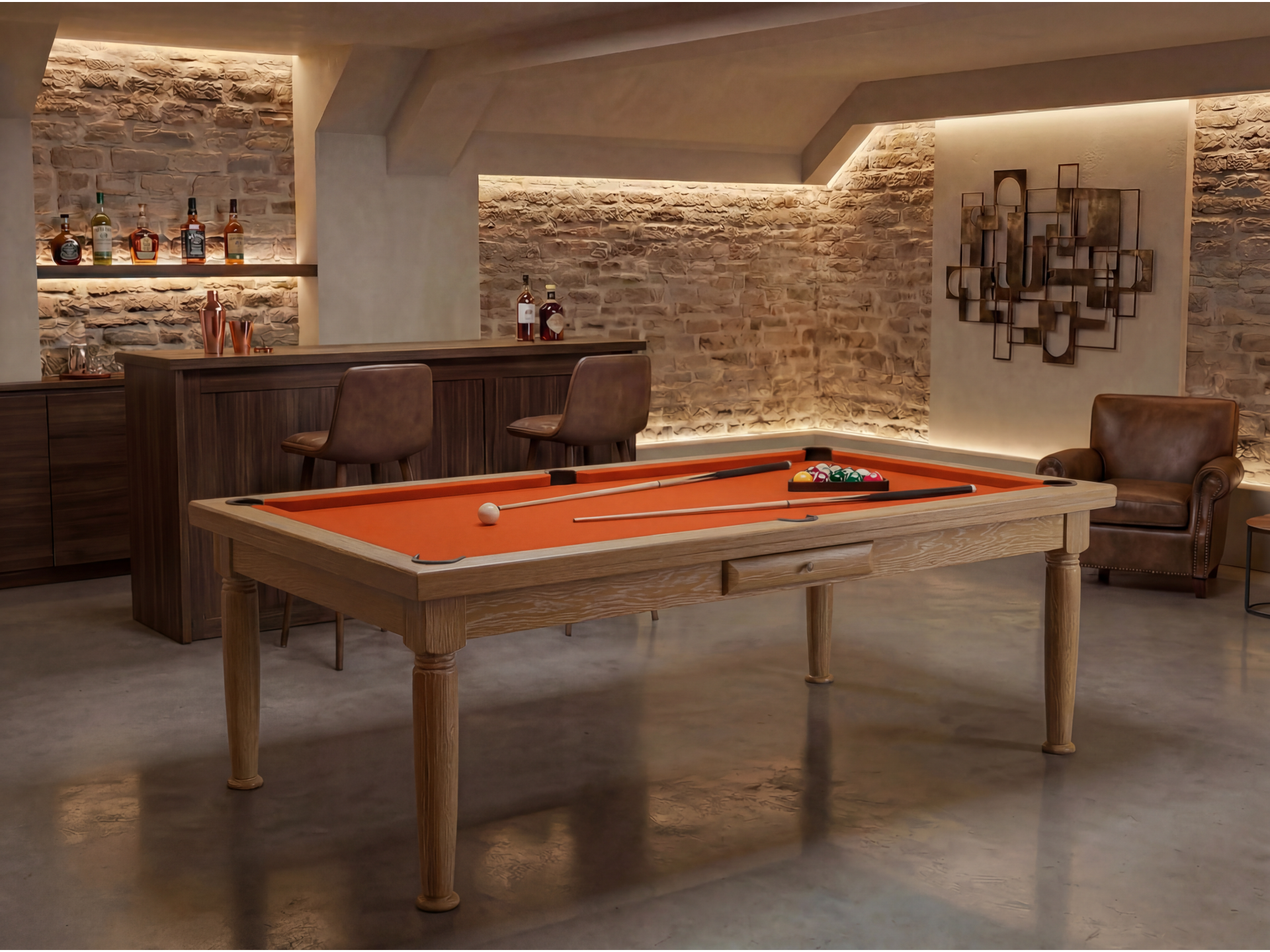 Billard table à manger : Rotterdam blanchi | Billards de France