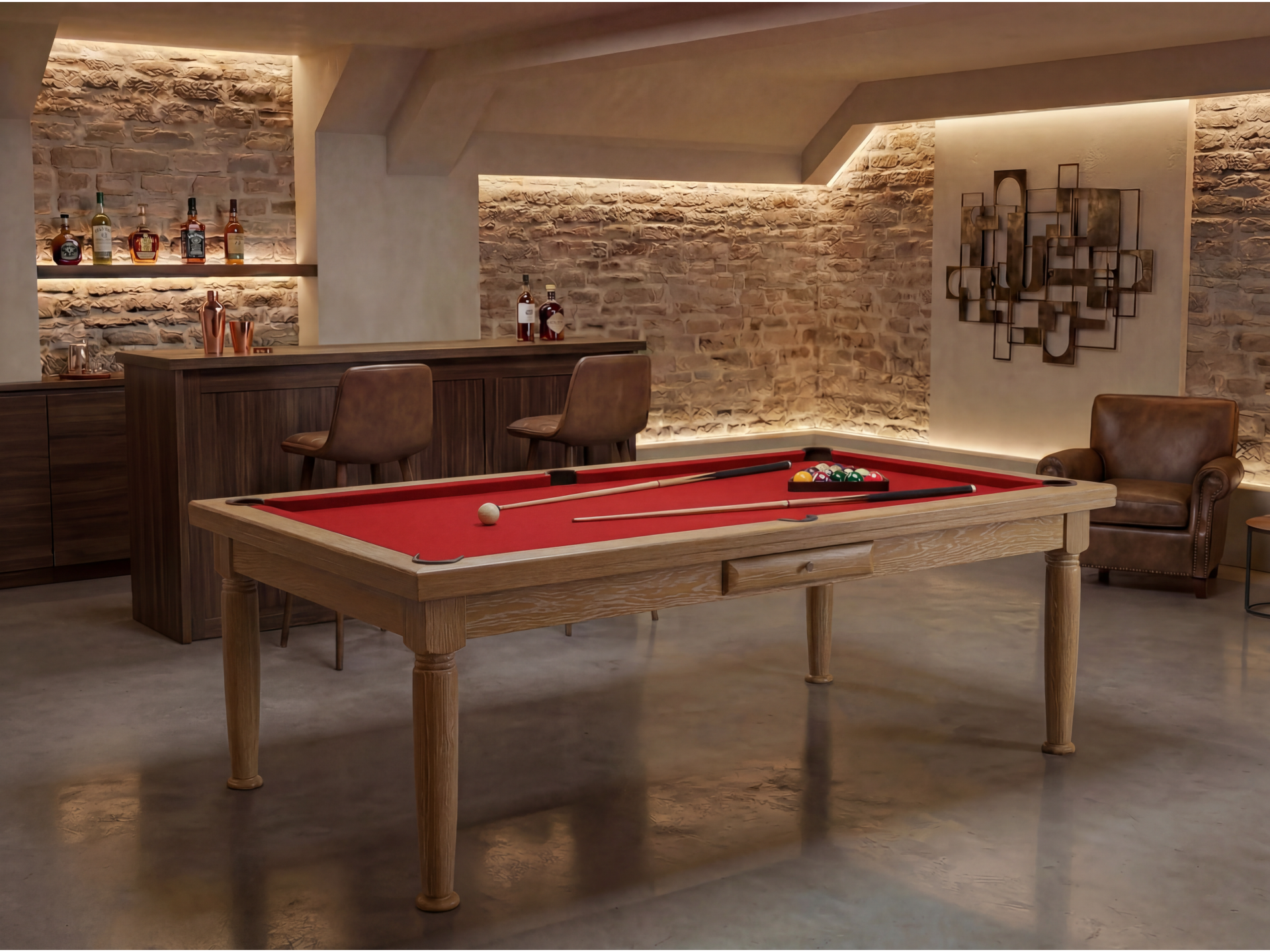 Billard table à manger : Rotterdam blanchi | Billards de France