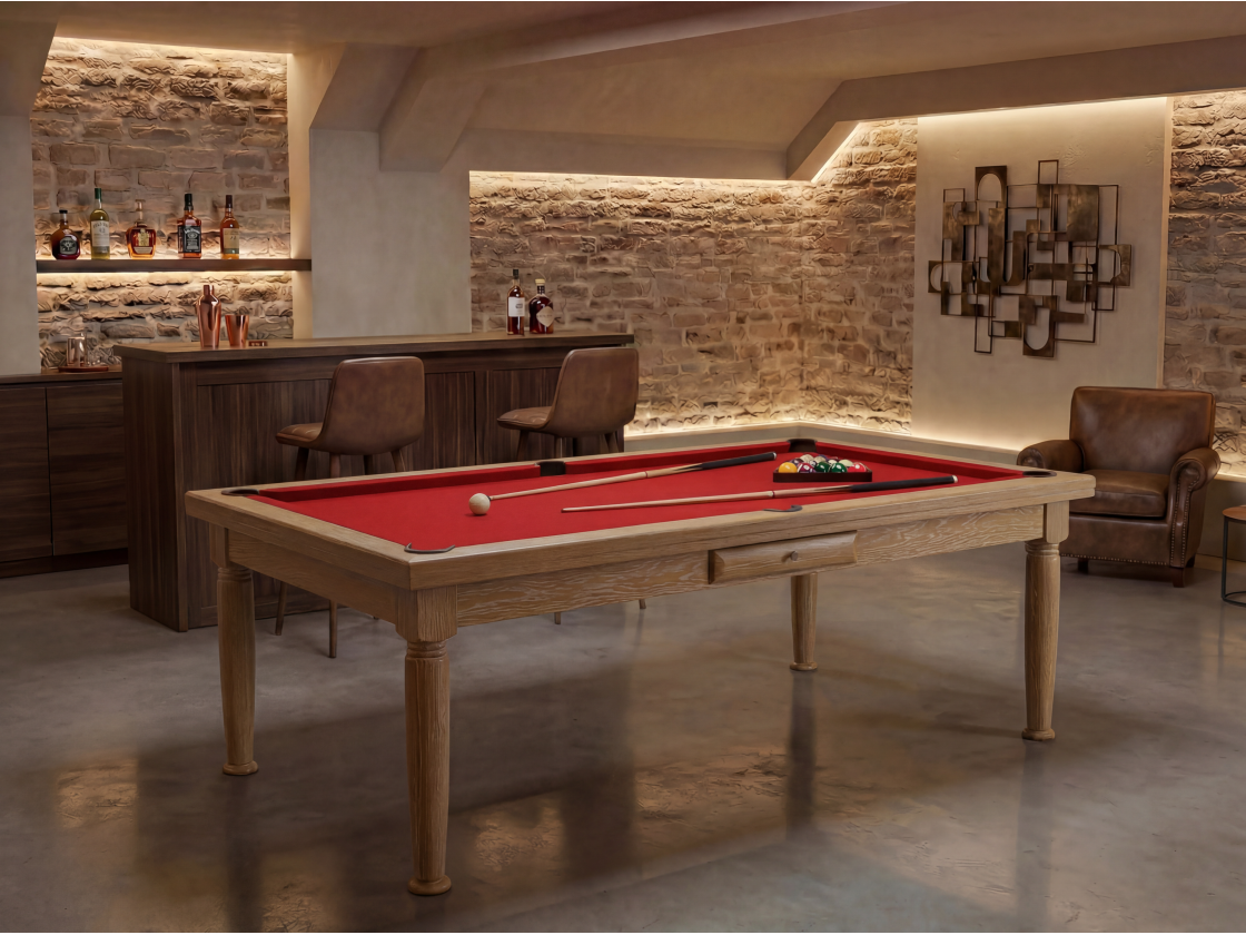 Billard table à manger : Rotterdam blanchi | Billards de France